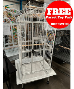 Parrot-Supplies Oakland Open Top Parrot Cage White